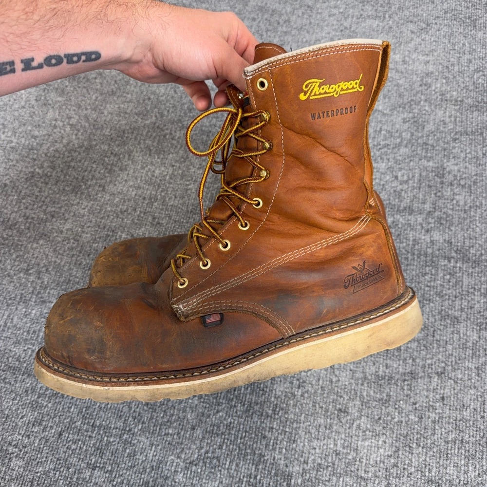 Thorogood Boots Men's 13 EE Wide 8" Leather Safety Toe Work 804-4210 Waterproof